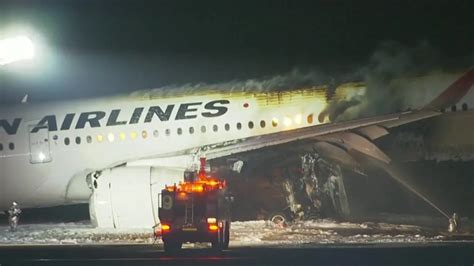 japan airlines plane fire flight number